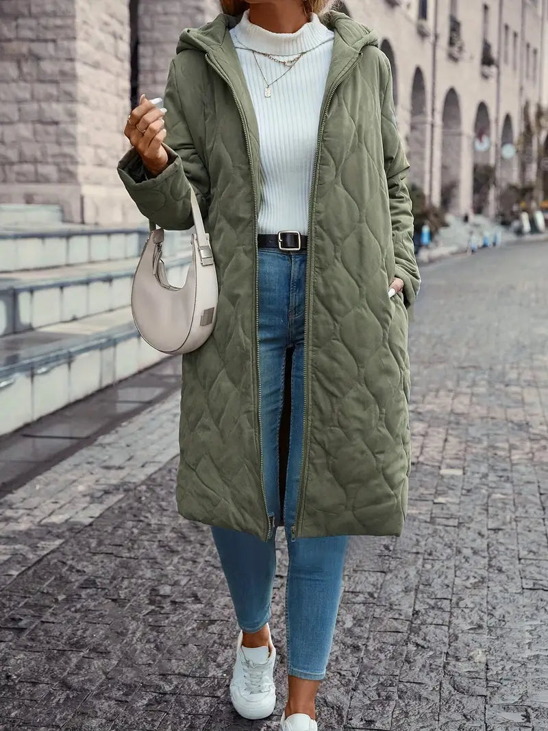 Variant image for Dam Hoodie Fodrad Quiltad Design Med Isolerande Fyllning-1