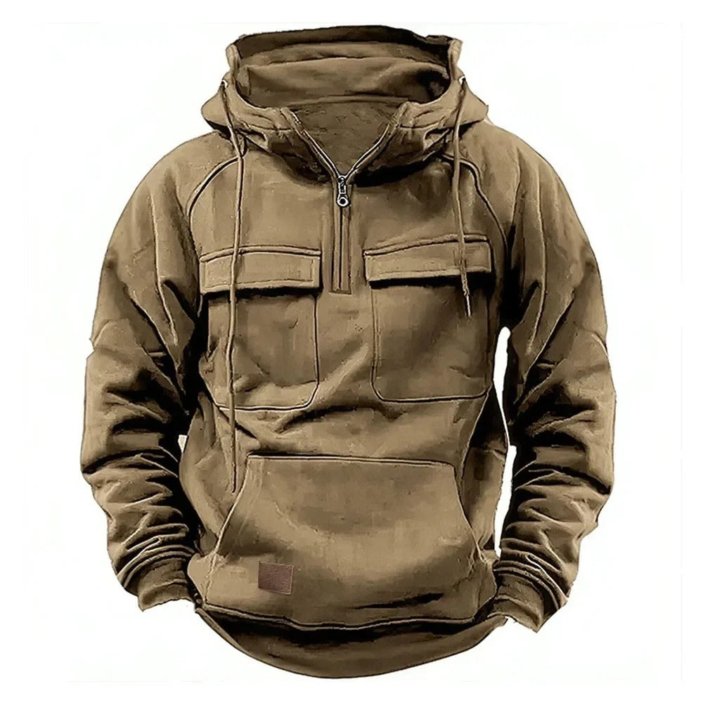 Variant image for Herr Taktisk Hoodie Halvzip Polyester-1