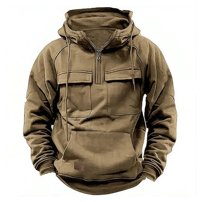 Variant image for Herr Taktisk Hoodie Halvzip Polyester-1
