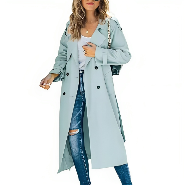 Variant image for Dam Kappa Elegant Trenchcoat Hållbart Material-16