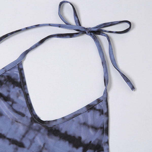 Maxiklänning Dam Batikdesign Polyester-Spandex för Sommar-5
