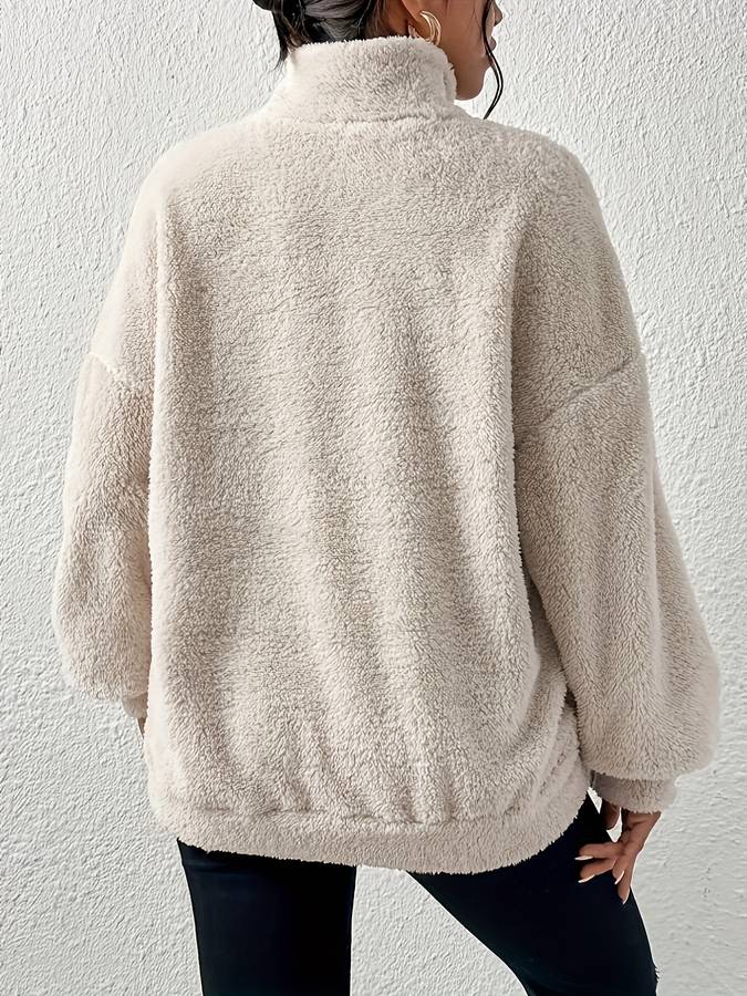 Damjacka Stilren Design med Ficka Polyester-4