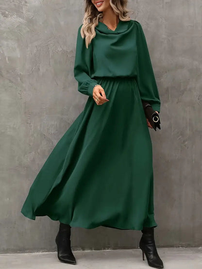 Variant image for Dam Vinterklänning Långärmad Polyester Enkel och Snygg-13