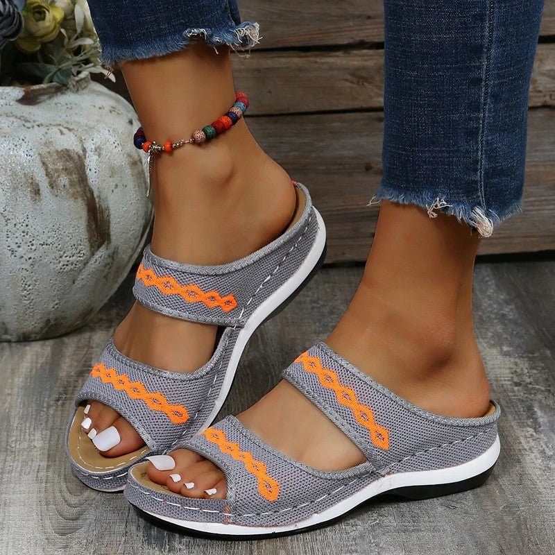 Herr Sandaler Läder Orthopedisk Design för Komfort och Stöd-4