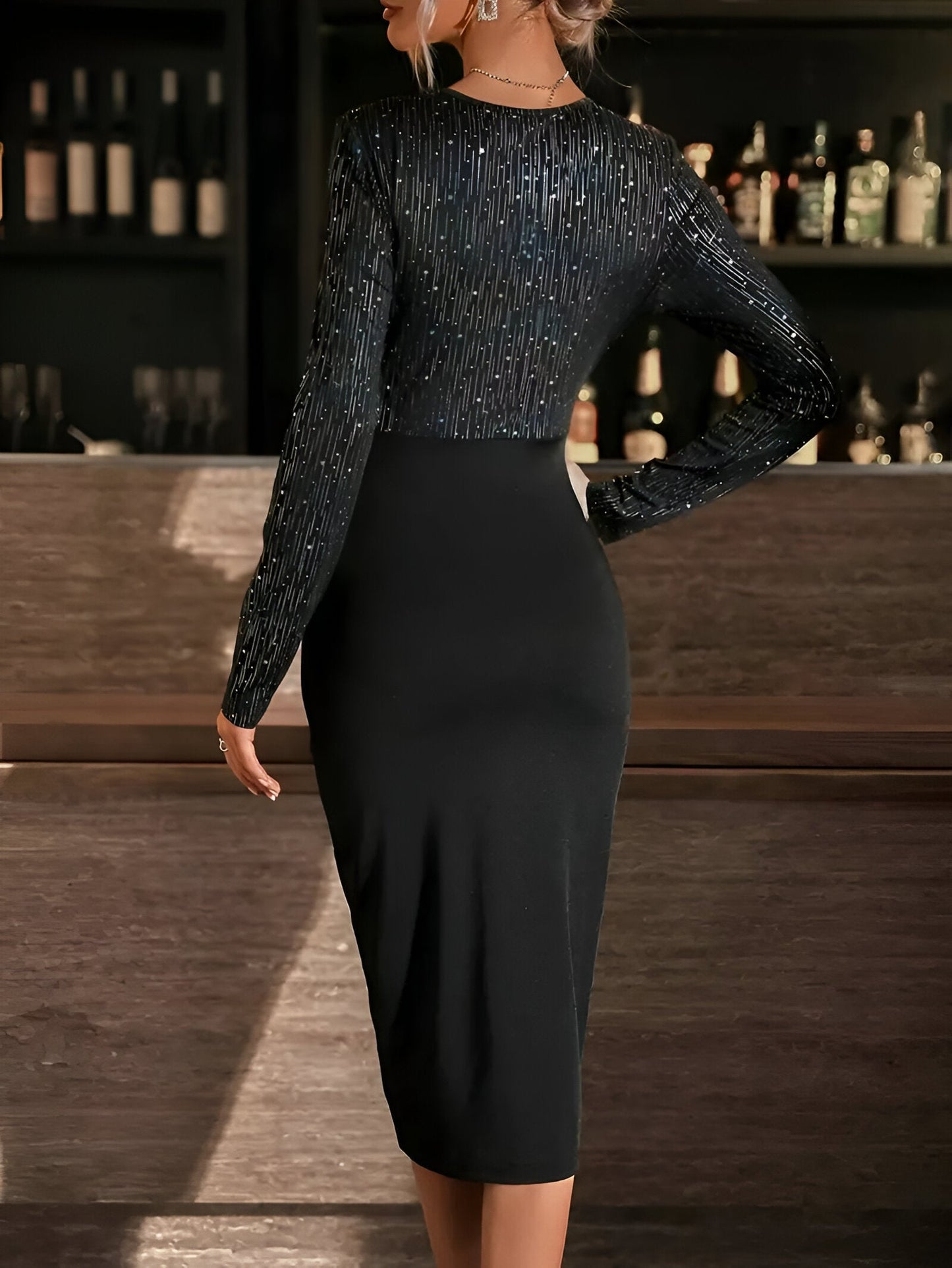 Kvinnors Klänning Delad Nederkant Luftig Musselin 3