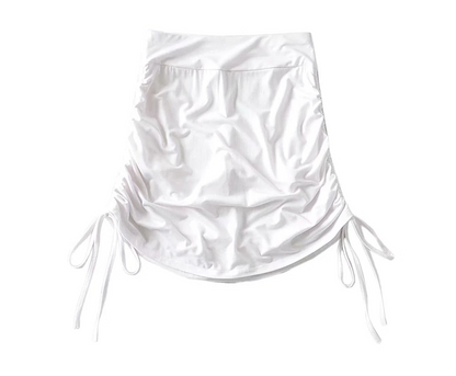 A-Line Mini Kjol för Kvinnor i Polyester – Smickrande Passform med Empire Midjehöjd och Monokrom Design 10