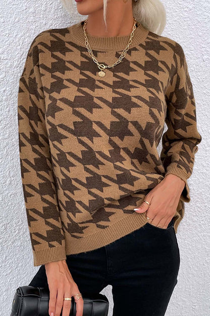 Dam Tröja Rund Hals Långärmad Polyester-2