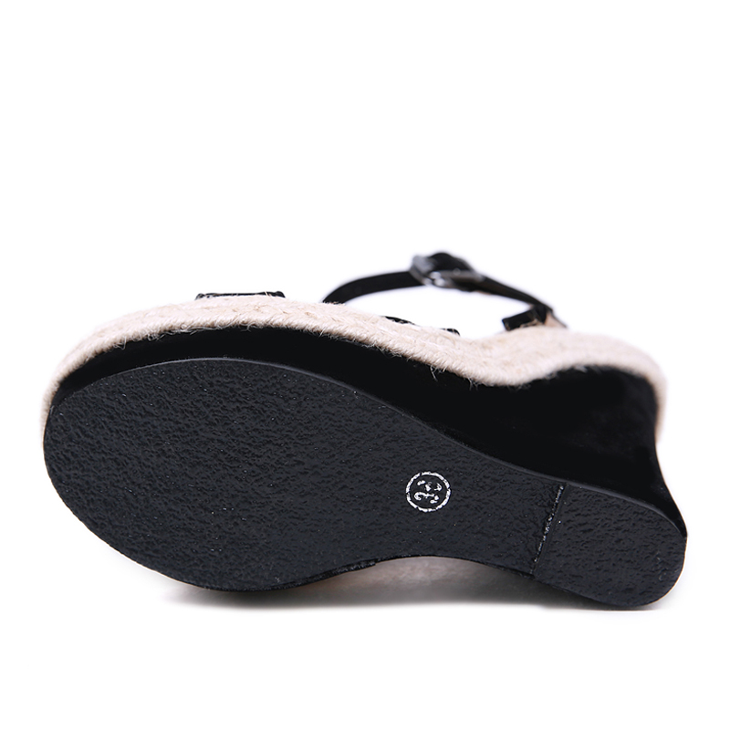 Kvinnors Gladiatorsandaler Höga Klackar PU Flock-4