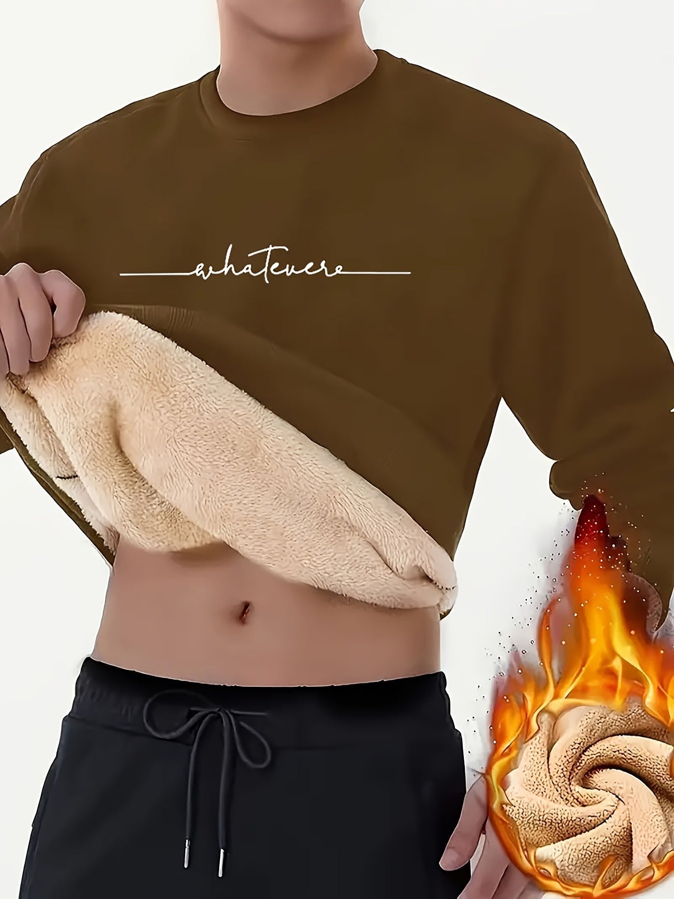 Variant image for Herr Fleecetröja Cirkulär Halsringning Mjuk Fleece-43