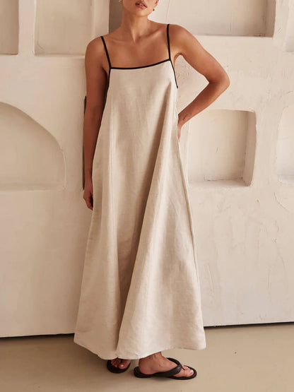 Kvinnors Klänning Avslappnad Passform Elastisk Band Högkvalitativt Tyg-1