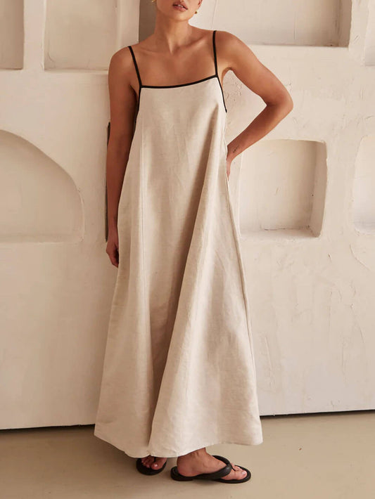 Kvinnors Klänning Avslappnad Passform Elastisk Band Högkvalitativt Tyg-1