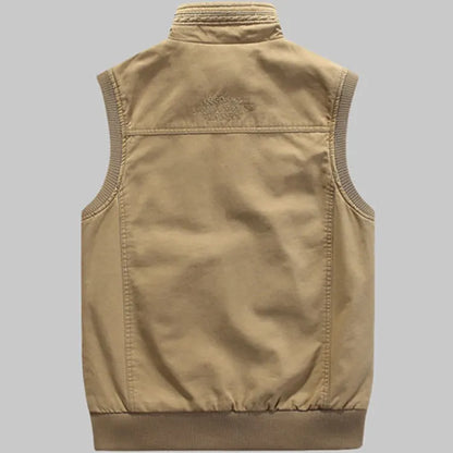 Taktisk Utomhusväst för Herrar i Hållbart Material – Vintage Stil med Flera Fickor, Perfekt för Camping och Fiske 2