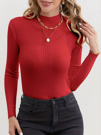 Variant image for Dam Turtleneck Tröja Ribbstickad Mjuk för Vardagsbruk-4