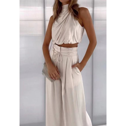 Dam Klänning Ermlös Urban Chic Polyester för Sommarfester och Vardagsbruk-1