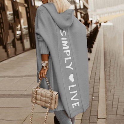 Lång Kofta Dam Långärmad Akryl Polyester Casual Cardigan 2