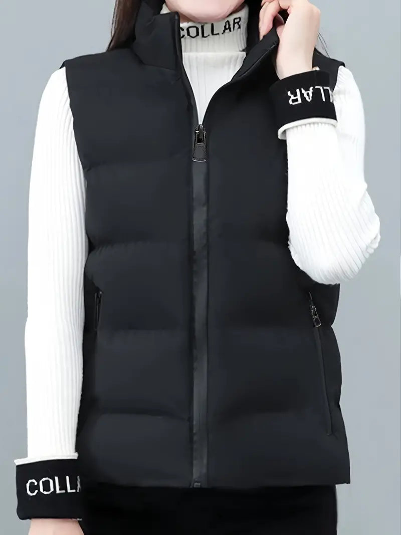 Klassisk Vinterjacka Dam i Polyester – Lång och Varm Vinterkappa med Flera Fickor 5