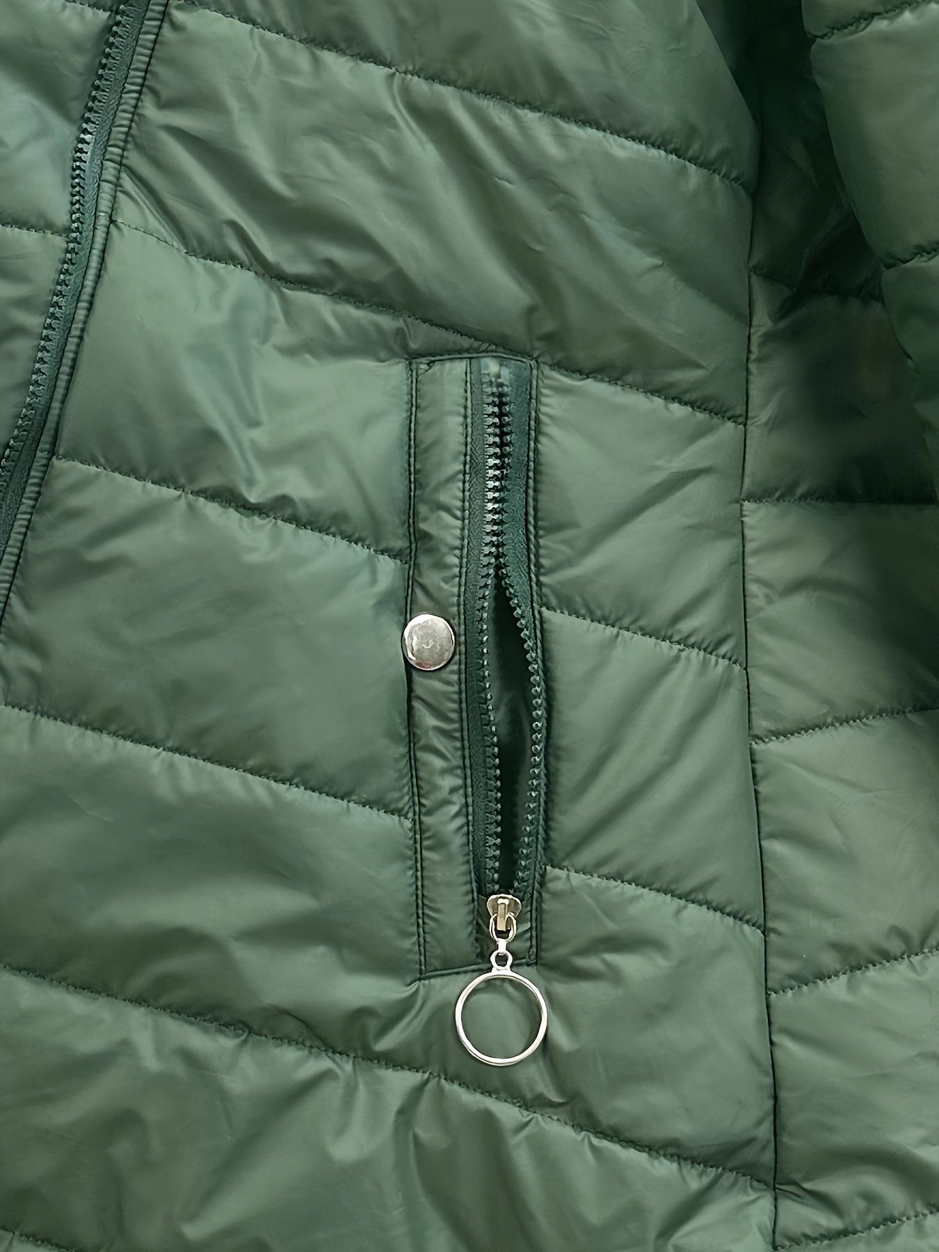 Damjacka Midi Längd Polyester Elegant Jacka för Kalla Dagar 4