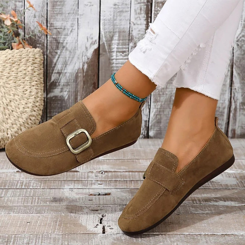 Herr Slip On Sneakers Syntetiskt Läder Vintage Stil Komfort-3