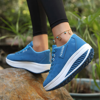 Dam Sneakers Modern Design Andningsbart Material Vadderad Sula-4