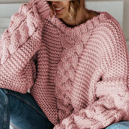 Variant image for Kvinno Ulltröja Vinter Mysig Design Högkvalitativ Ull-21