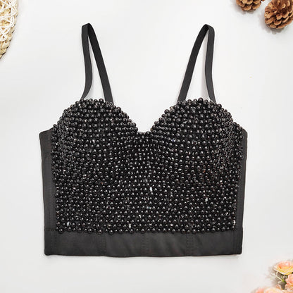 Damväska Crossbody Fyrkantig Acetatfiber med Magnetisk Snäppkedja-6