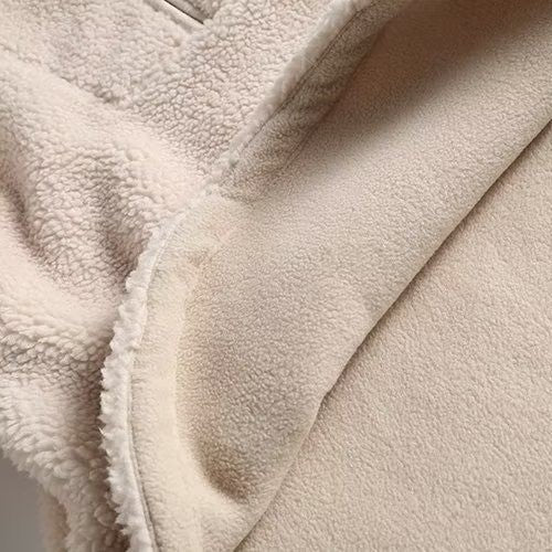 Dam Tröja Avslappnad Sherpa Mjuk Vinterdesign-3