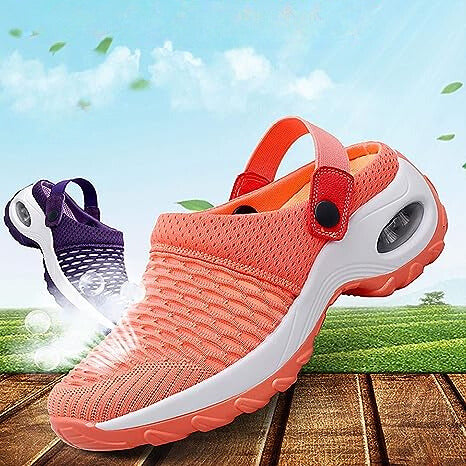 Dam Sandaler Ortopediska Andningsbar Mesh med Luftkudde-3