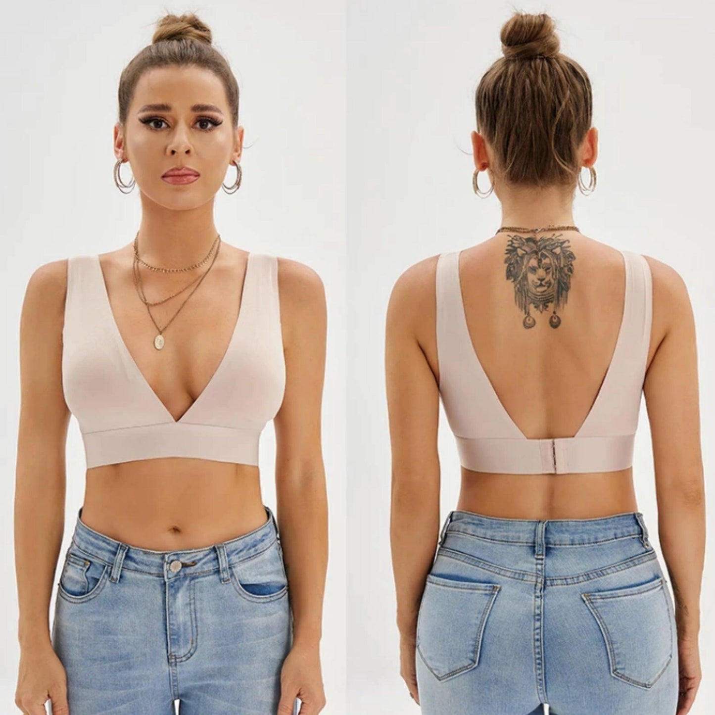 Variant image for Kvinnors Push-up BH Trådlös Mjukt Material-2