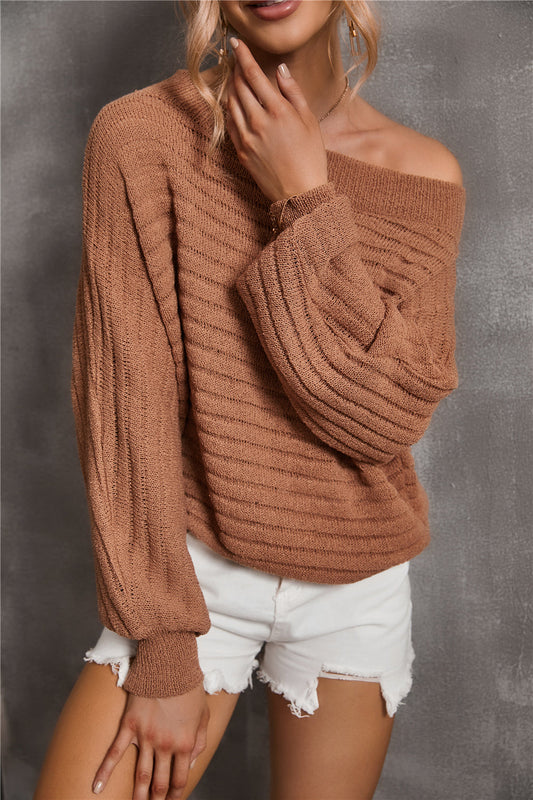 Herr Tröja Randig Långärmad Polyester Avslappnad Stil-1