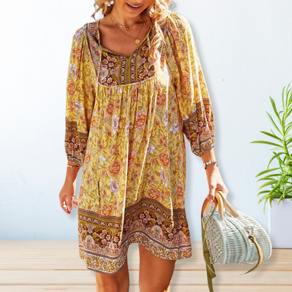 Fina Dam Klänningar Boho Lätt Polyester för Sommarutflykter-6