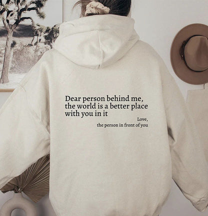 Unisex Hoodie Mjuk Bomull med Inspirerande Budskap 4
