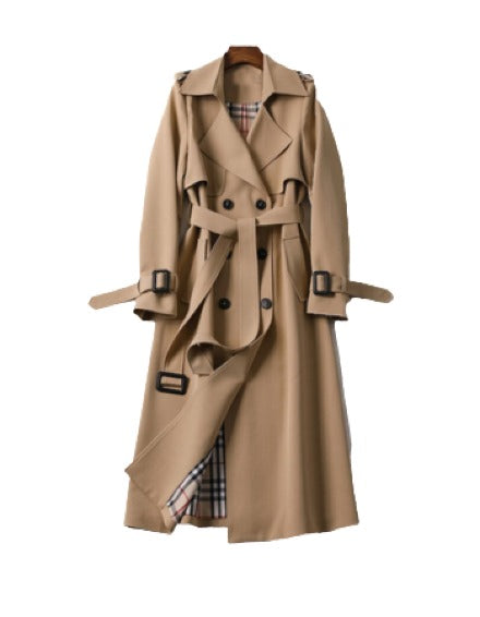 Kvinno Kappa Lång Klassisk Design Polyester Ull 3