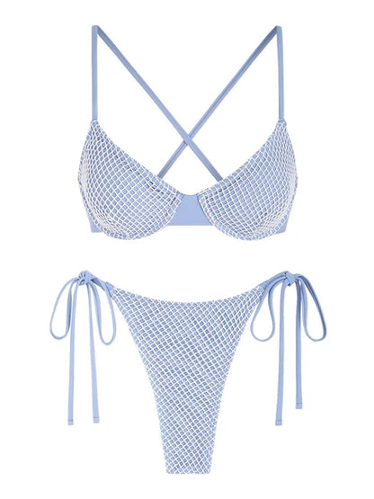 Trendig Bikini för Dam i Nylon och Spandex – Bekväm Passform och Flera Storlekar, Perfekt för Strand och Pool 1