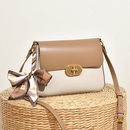 Dam Axelväska Veganskt Läder Justerbara Remmar Rymlig Inredning-2