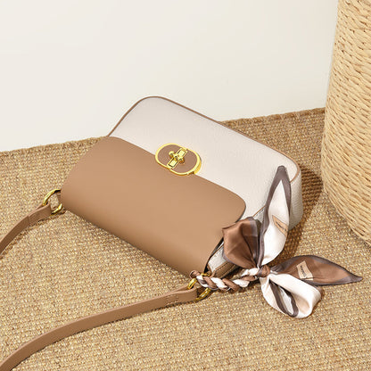 Dam Axelväska Veganskt Läder Justerbara Remmar Rymlig Inredning-4