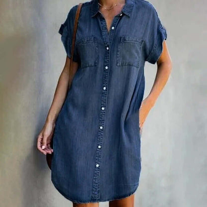 Variant image for Kvinnors Denim Klänning Trendig Design 100% Bomull-17