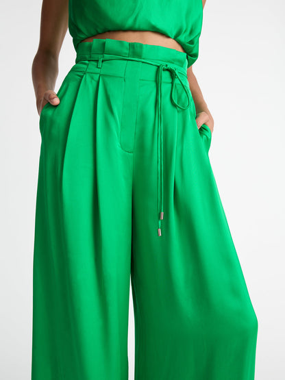 Dam Tvådelad Sats Satin Elegant Flödande Tyg-4