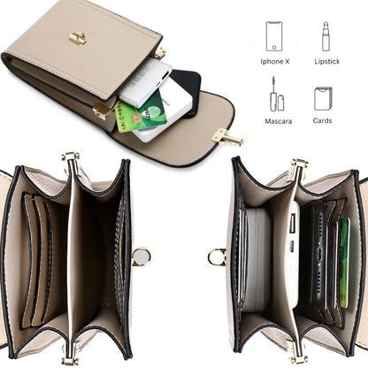 Dam Axelväska Veganläder Elegant Justerbar Rem Kompakt 18,5 cm 3
