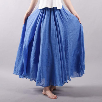 Variant image for Dam Maxikjol Boho Hög Midja Luftig Polyester-29