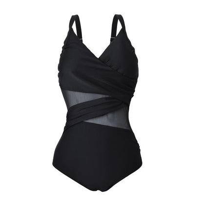 Variant image for Dam Monokini Baddräkt Enfärgad Plusstorlek Spandex-7