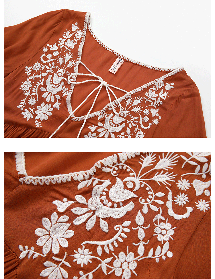 Maxiklänning Dam V-ringning Polyester Lång Klänning Sommar-3