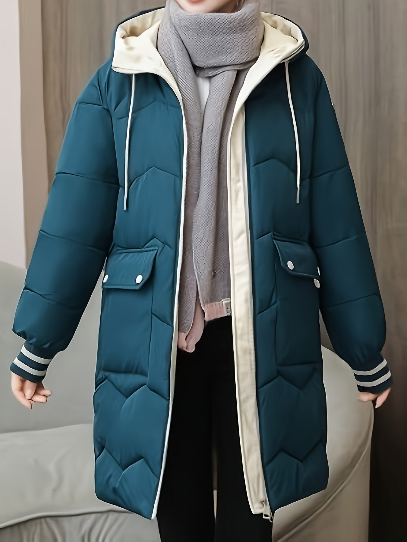 Variant image for Damjacka Värmeisolerande Hoodie Praktisk Dragkedja-6