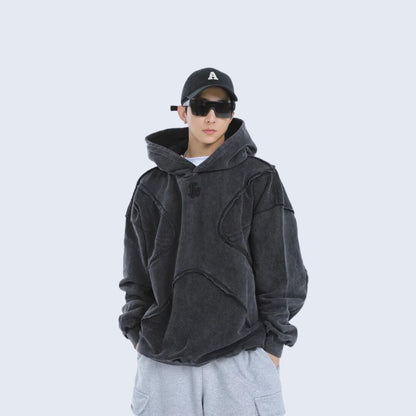 Dam Hoodie Minimalistisk Design 100% Bomull-1