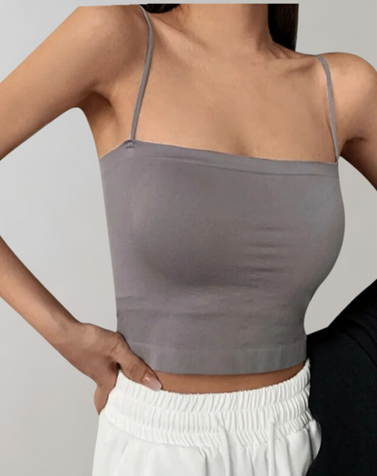 Dam Spaghetti Tank Top Lätt Polyester 1