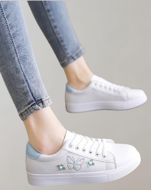 Dam Sneakers Andningsbara Gångskor Modern Design-1