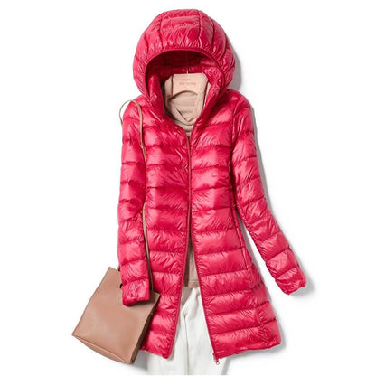 Damjacka Vinter Parka Lätt Polyester Andningsbar Tidlös Design 13