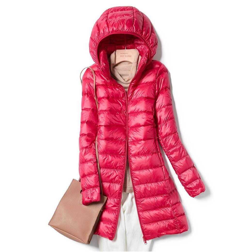 Damjacka Vinter Parka Lätt Polyester Andningsbar Tidlös Design 5