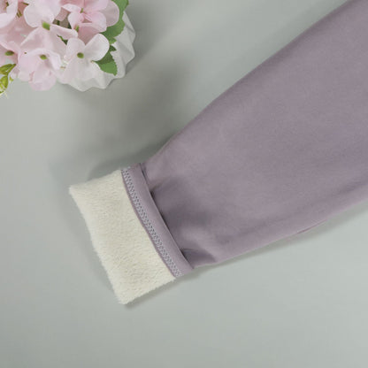 Damleggings Hög Midja Fleece Foder för Kalla Vinterdagar-3