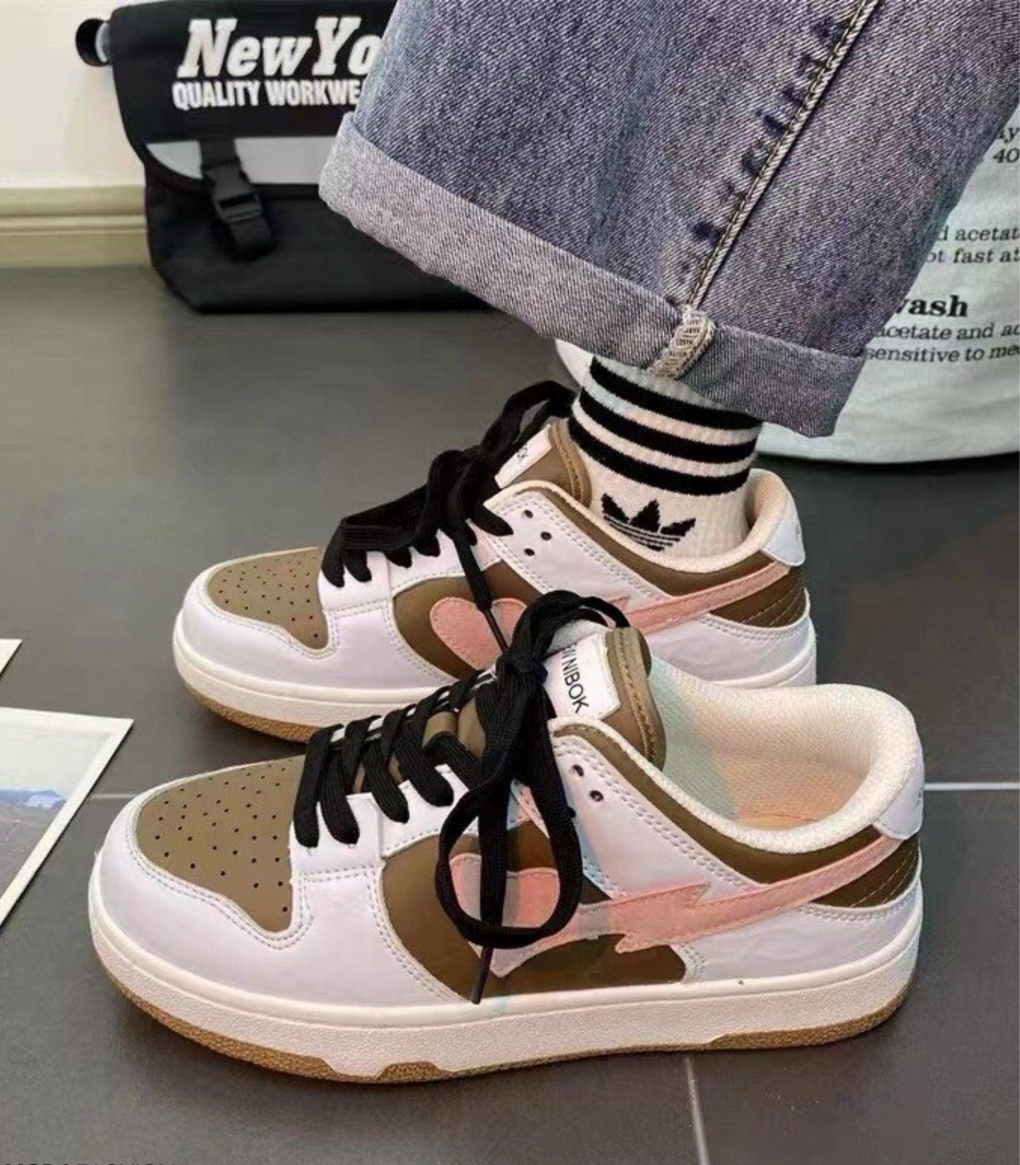 Kvinnors Snörskor Graffiti Design Urban Syntetmaterial-2