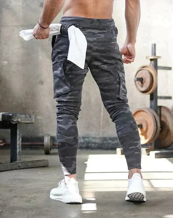 Herrar Cargo Sportbyxor Elastisk Midja Smal Passform-6